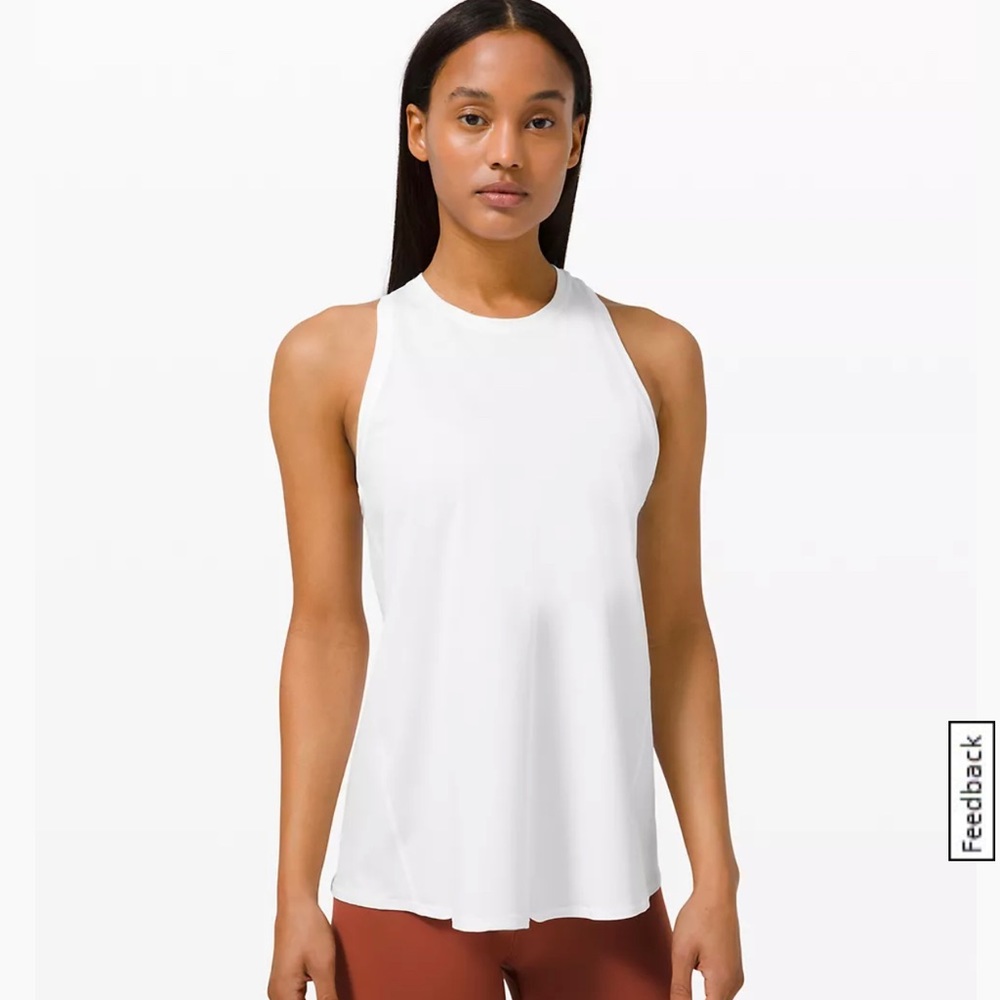 Lululemon All Tied Up Tank Top White 4 NWT